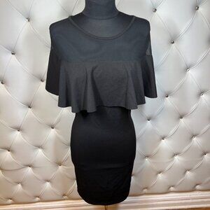 Vizio USA Elegant Black Off-Shoulder Dress Size S